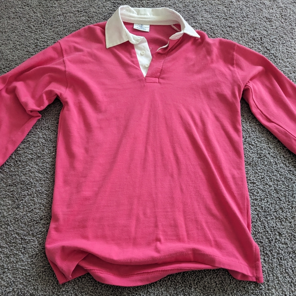 Front Row long sleeve plain for Men. Pink & White color. Size Small. Barely used